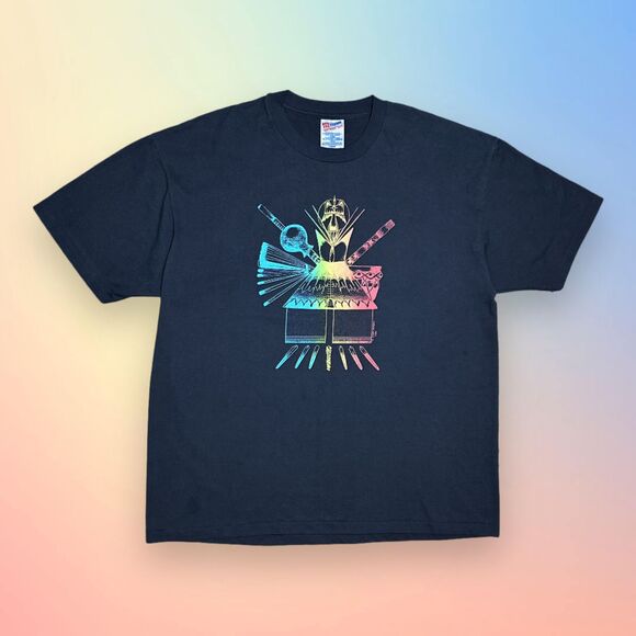 VTG Hanes 50/50 Single Stitch XL Navajo Dineh Thom Wheeler 1992 Graphic Art Tee